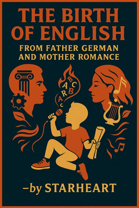 The Birth of English from Father German and Mother Romance: the poem's cover